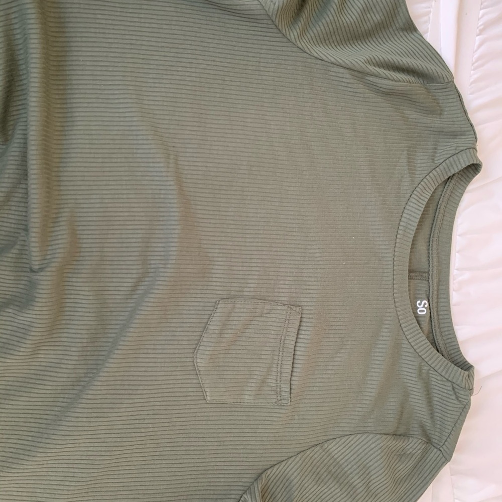 Olive green T-shirt dress